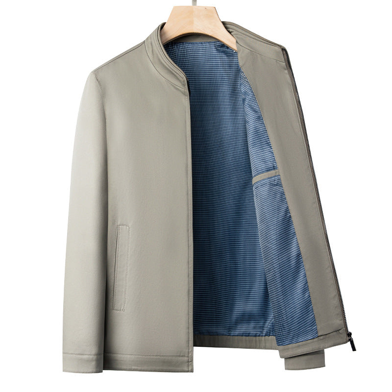 Herren leichte Übergangsjacke mit modernem Stehkragen Echoarchiv
