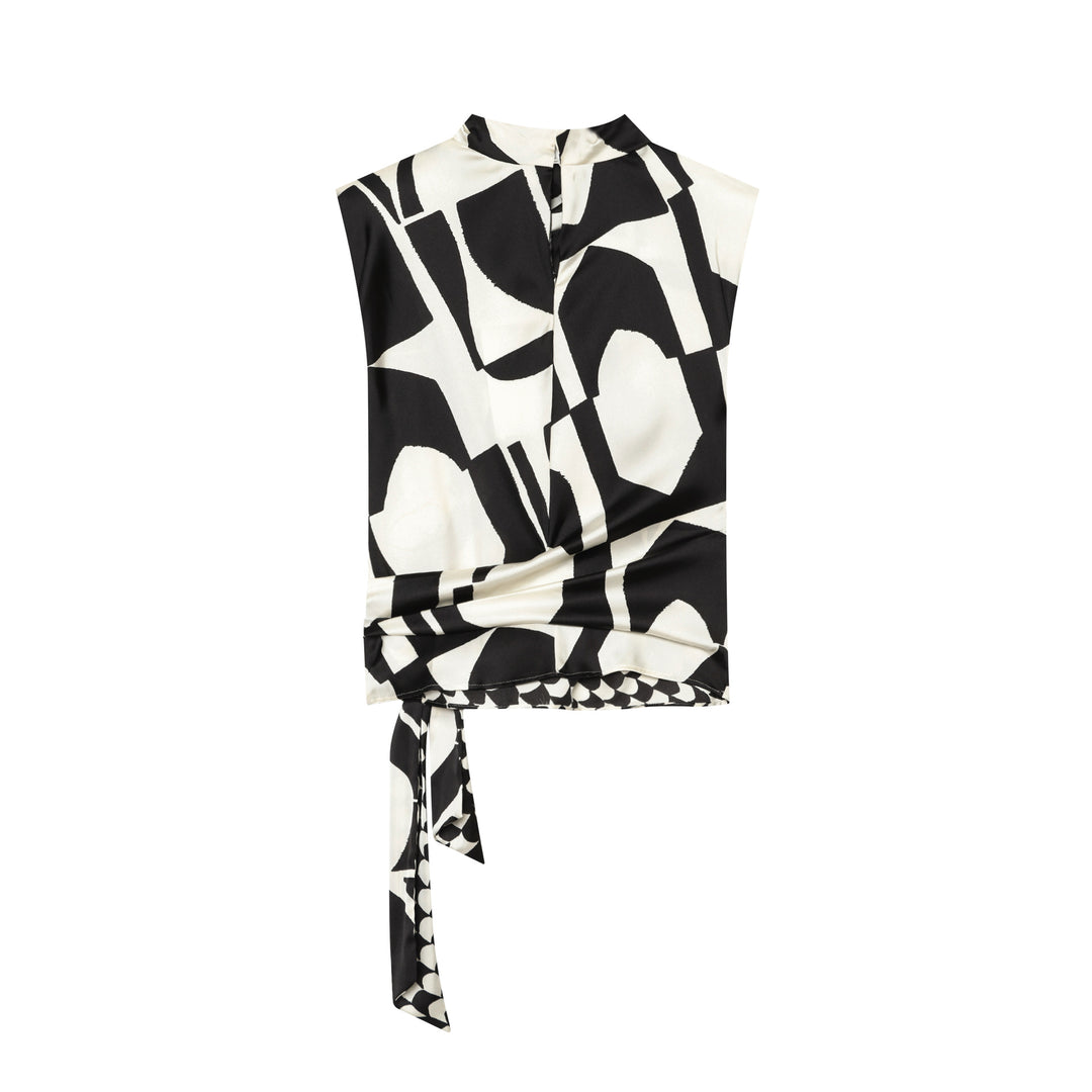 Damen Weite Palazzohose mit grafischem Allover‑Print und hoher Bundpassform Echo Archiv