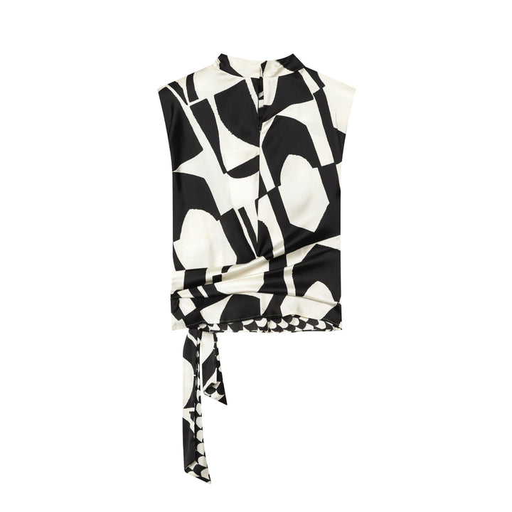 Damen Weite Palazzohose mit grafischem Allover‑Print und hoher Bundpassform Echo Archiv