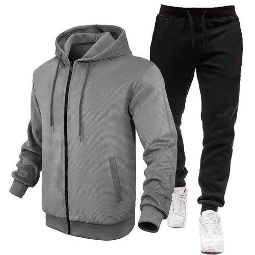 Herren Sportlicher Hoodie- und Jogginganzug mit Fleece-Futter und praktischen Taschen Echoarchiv