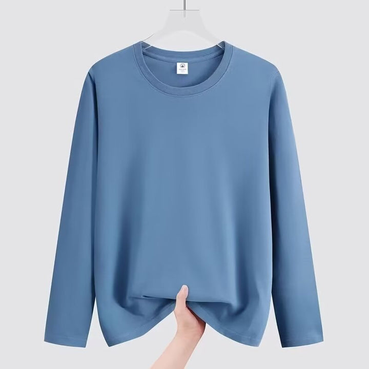 Damen Lässiges Langarmshirt aus atmungsaktiver Baumwolle Echoarchiv