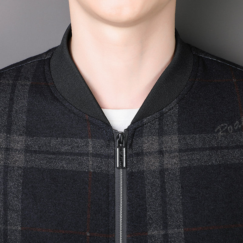 Herren Sportliche Karierte Bomberjacke Echo Archiv