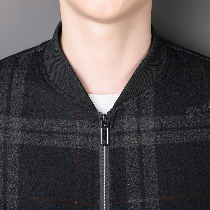 Herren Sportliche Karierte Bomberjacke Echo Archiv