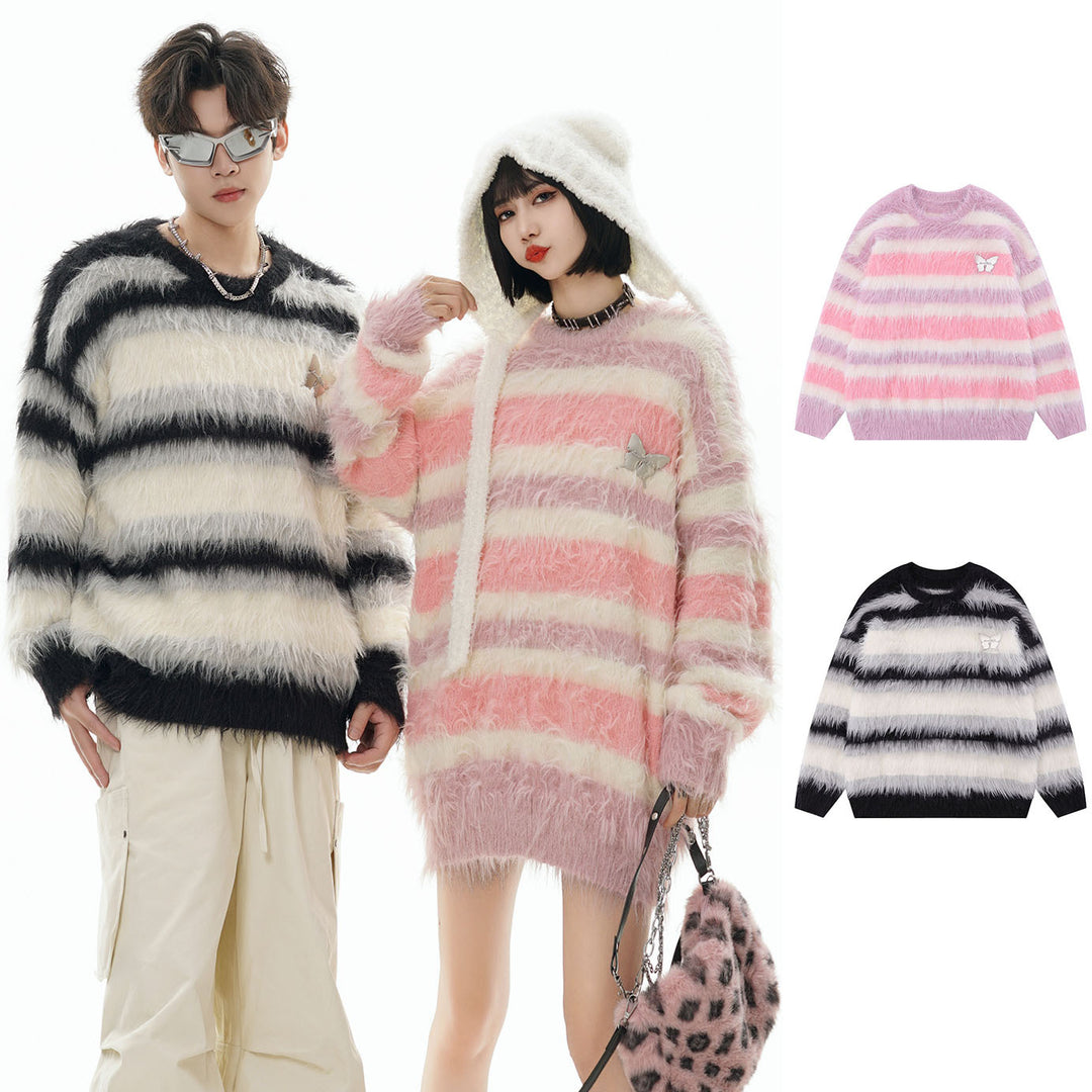 Damen Modischer Strickpullover mit tierischem Motiv Echoarchiv