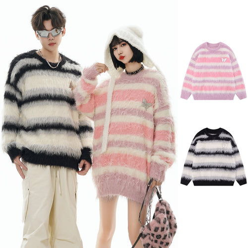 Damen Modischer Strickpullover mit tierischem Motiv Echoarchiv