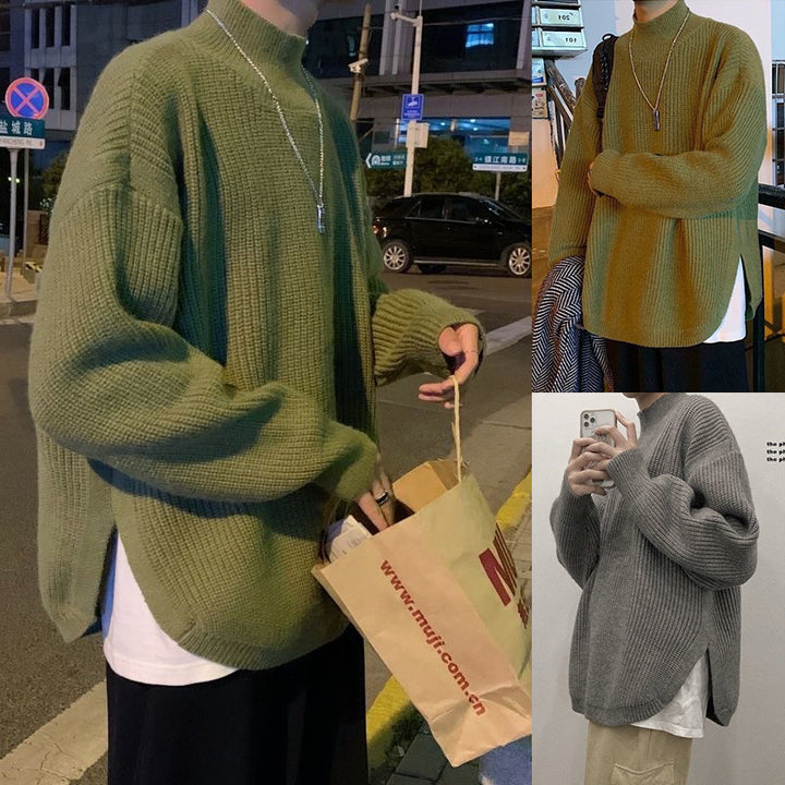 Damen Kuscheliger Grobstrickpullover mit Stehkragen Echoarchiv
