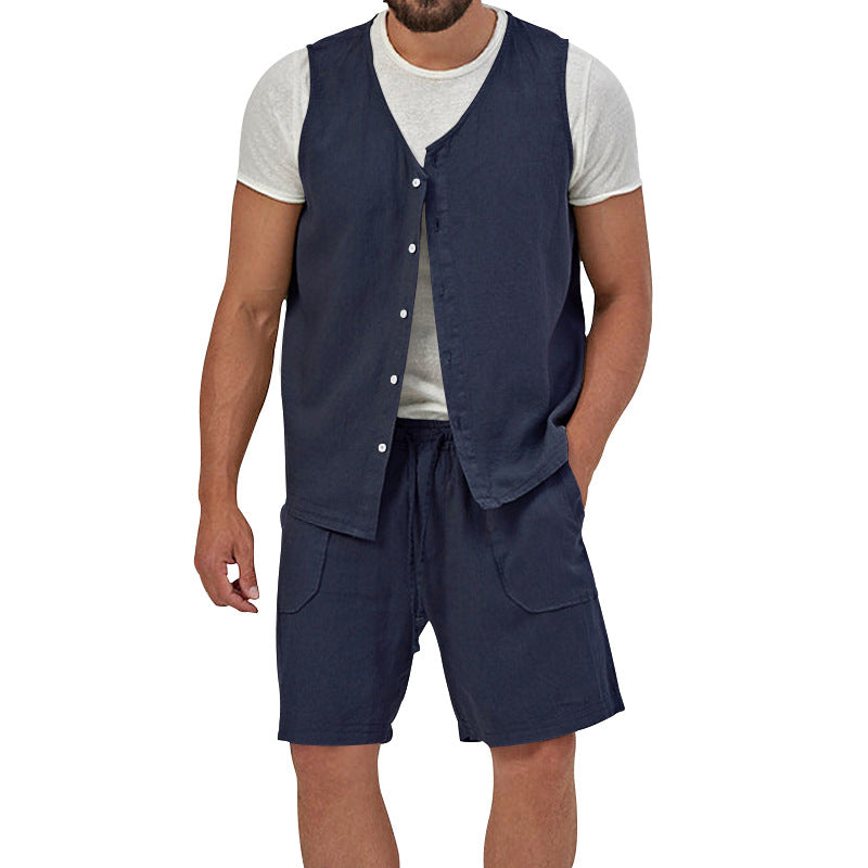 Herren lässige Sommer-Weste mit praktischen Taschen und atmungsaktivem Stoff Echoarchiv