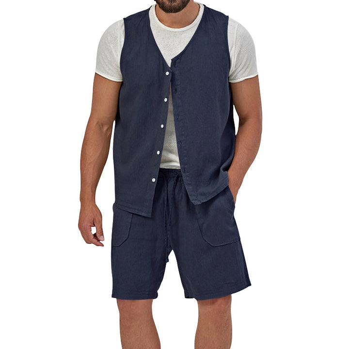 Herren lässige Sommer-Weste mit praktischen Taschen und atmungsaktivem Stoff Echoarchiv