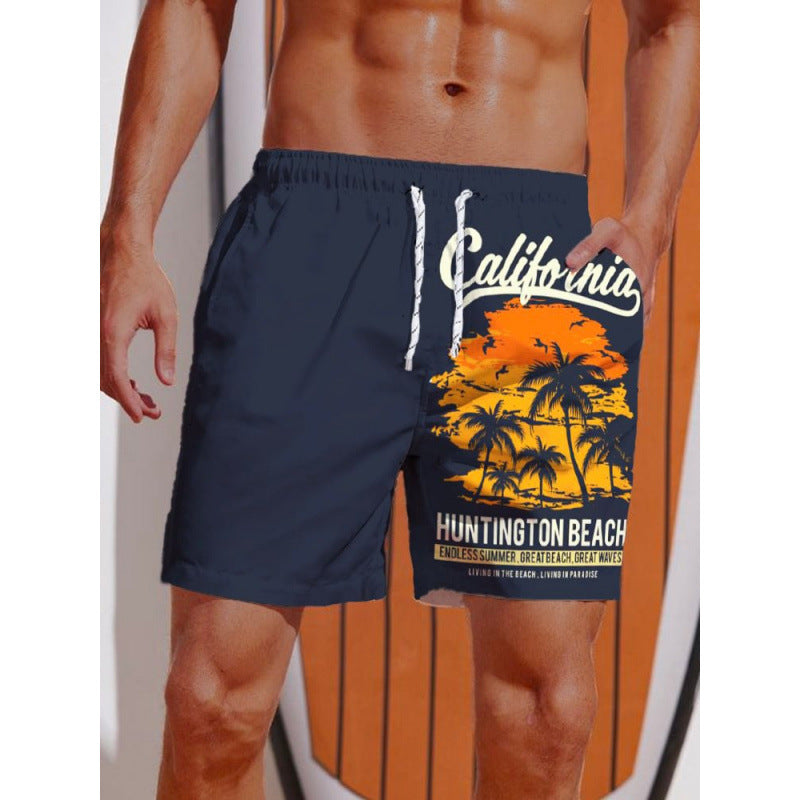 Herren Grafik Psychedelischer Druck Badehose Echoarchiv