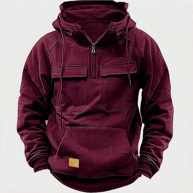 Herren Kapuzenpullover mit praktischen Taschen und durchgehendem Reißverschluss Echoarchiv