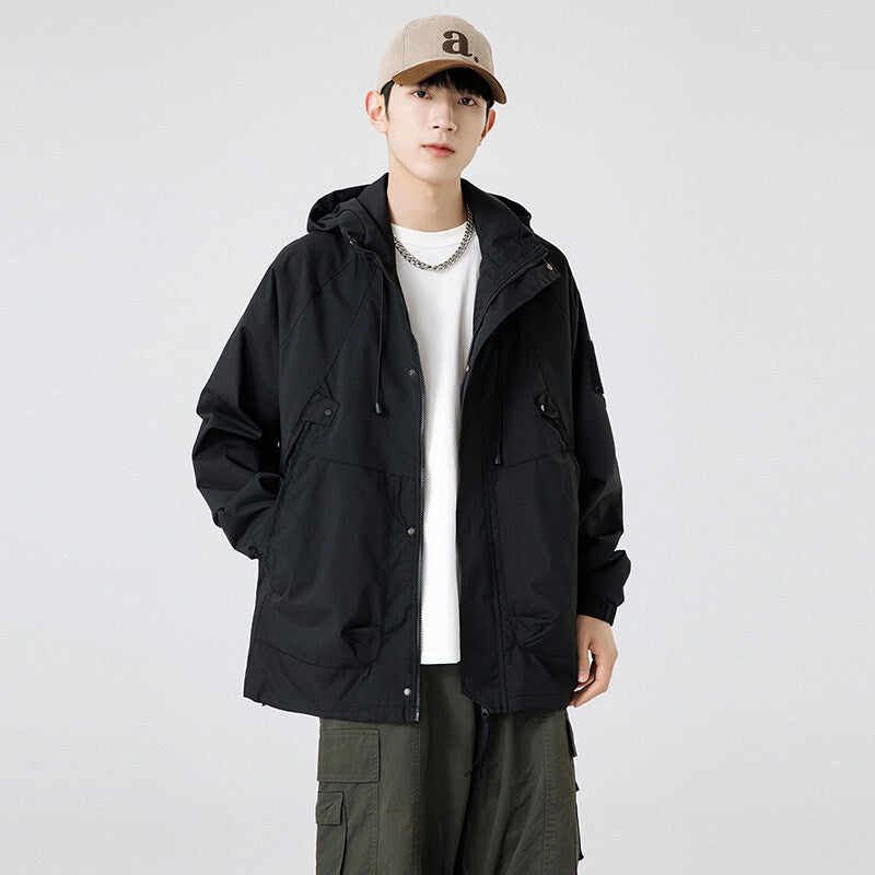 Herren Leichte Funktionsjacke mit hohem Kragen und praktischen Taschen Echoarchiv