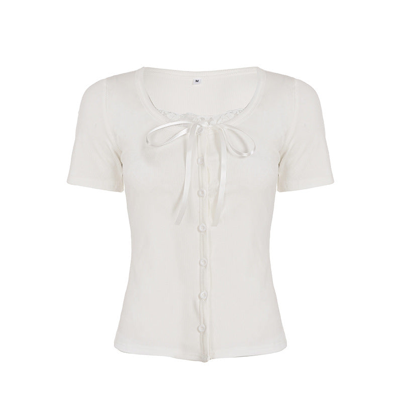 Damen Spitzen-Oberteil mit schulterfreiem Design und eleganter Schnürung Echo Archiv