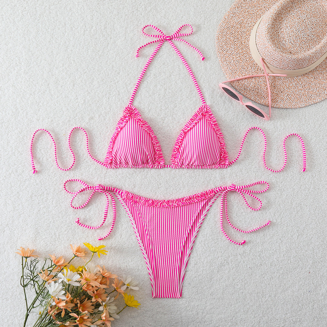 Damen Triangel-Bikini mit lässigen Bindebändern Echo Archiv