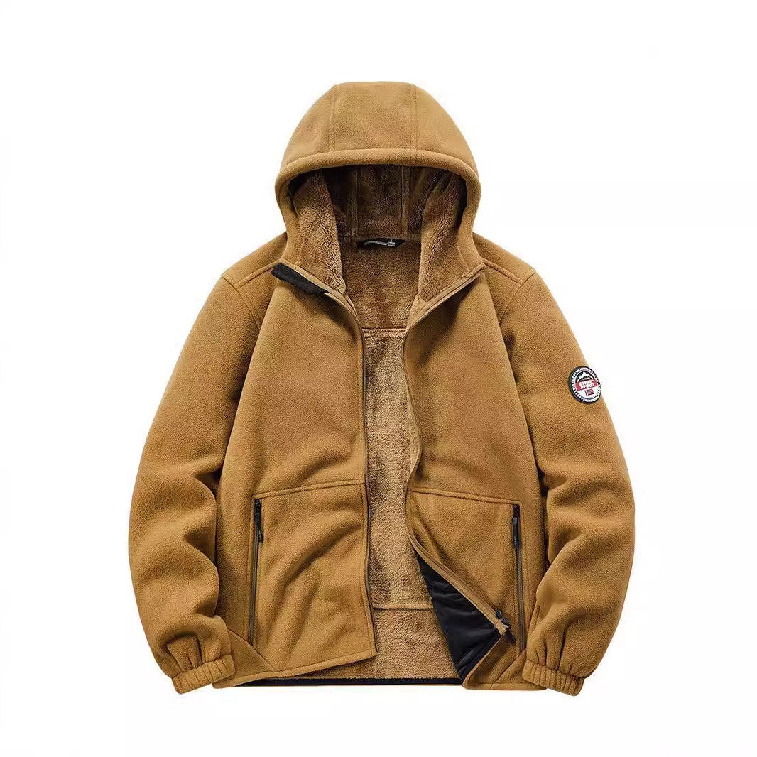 Herren Isolierte Fleece-Hoodiejacke mit Sherpa-Innenfutter und Zwei-Wege-Reißverschluss Echo Archiv