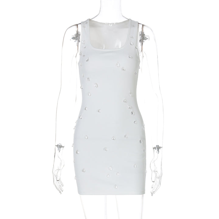 Damen Figurbetontes Minikleid mit Glitzersteinverzierungen Echo Archiv