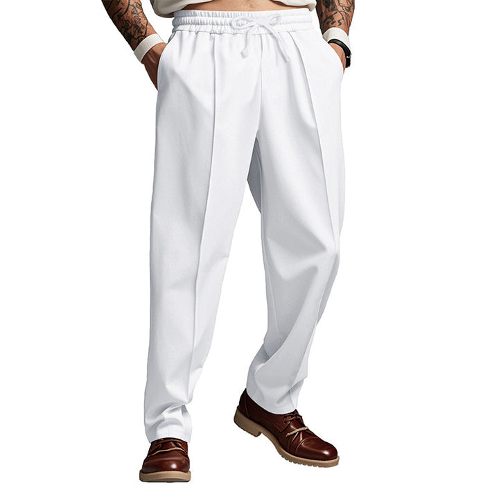 Herren Chino-Hose mit verstellbarem Bund und eleganter Faltenoptik Echoarchiv