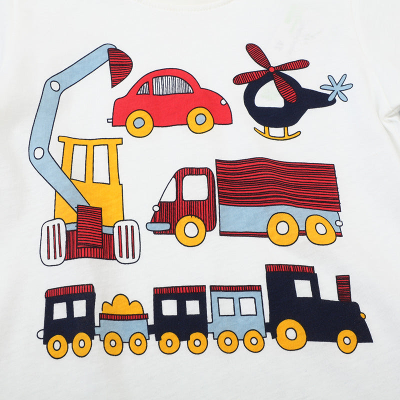 Jungen T-Shirt mit lustigem Fahrzeugmotiv Echo Archiv