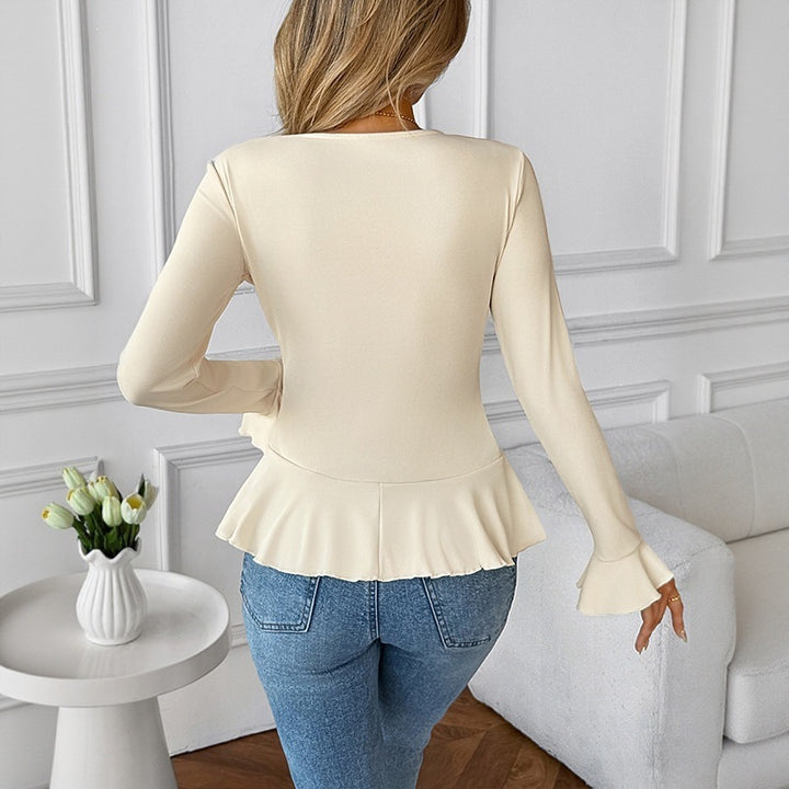 Damen Rüschendetails Bluse Echo Archiv