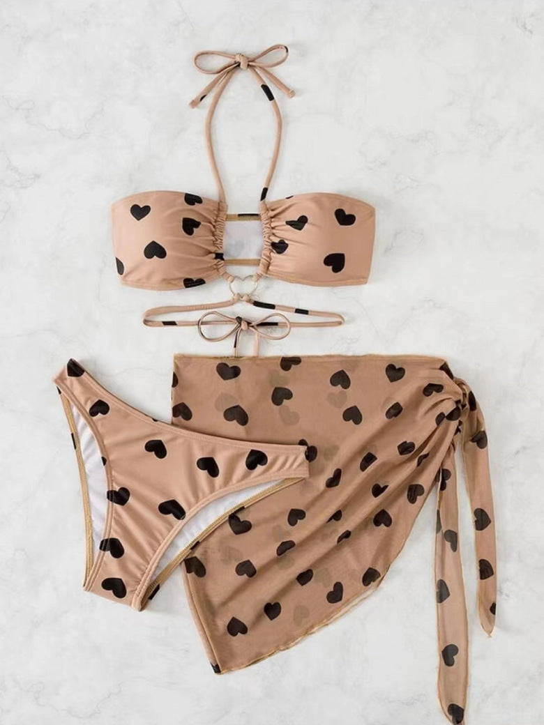 Damen Bandeau Bikini-Set mit verspieltem Herzdesign Echo Archiv