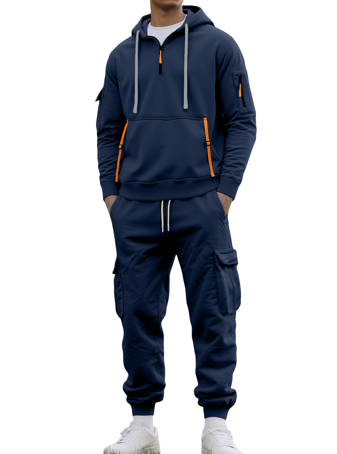 Herren Funktionales Sportset mit Kapuze und praktischen Taschen Echoarchiv