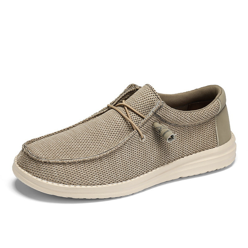 Herren atmungsaktive Mokassin‑Slipper aus Strick mit Memory‑Fußbett und rutschfester EVA‑Laufsohle Echo Archiv