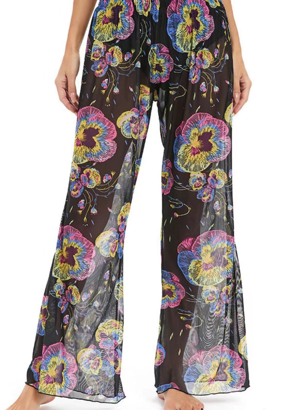 Damen Elegante Strandhose mit floralem Muster Echo Archiv