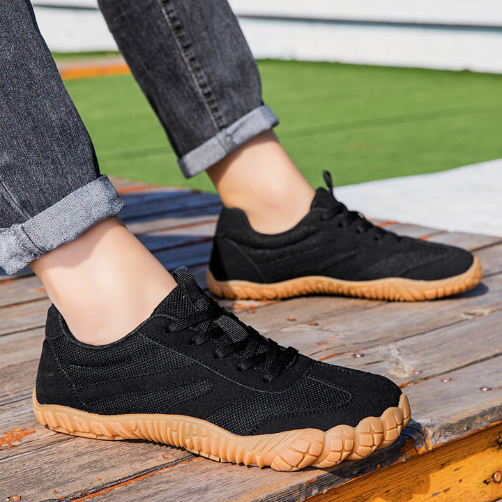 Unisex atmungsaktive Mesh-Sneaker mit Wildleder-Overlays, flexibler Profilsohle und ergonomischem Fußbett – Norré