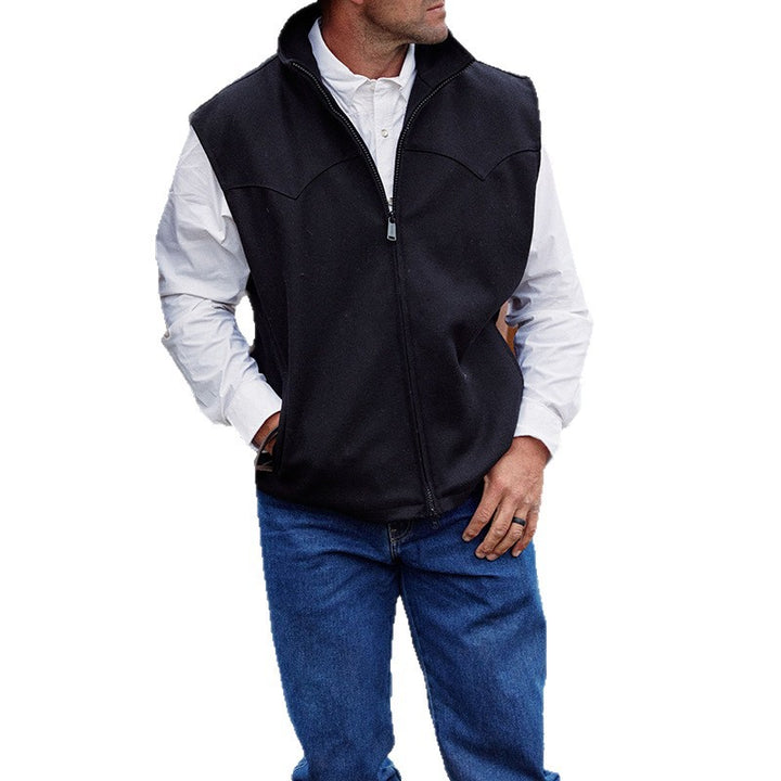 Herren Fleece-Weste mit praktischem Reißverschluss und seitlichen Taschen Echoarchiv
