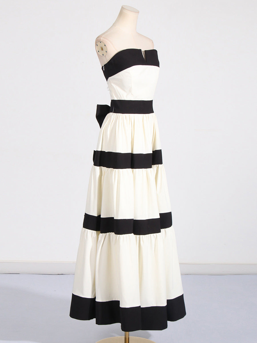 Damen Maxikleid mit schulterfreiem Design und weitem Rock Echo Archiv