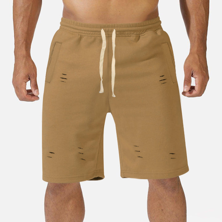 Herren lässige Shorts mit strategischen Schlitzdetails und elastischem Bund Echoarchiv
