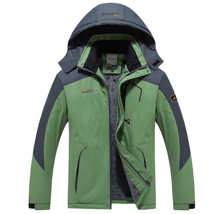 Herren Wasserdichte gefütterte Outdoor-Skijacke mit abnehmbarer Kapuze und Thermofutter Echoarchiv