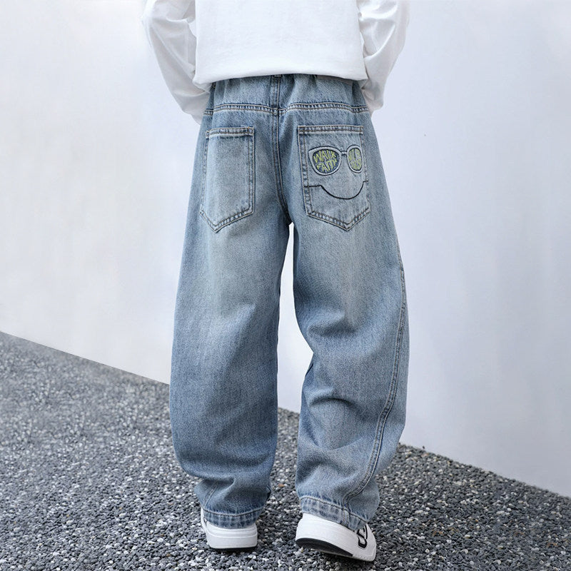 Jungen lässige Denim-Hose mit einzigartigem Smile-Print Echo Archiv