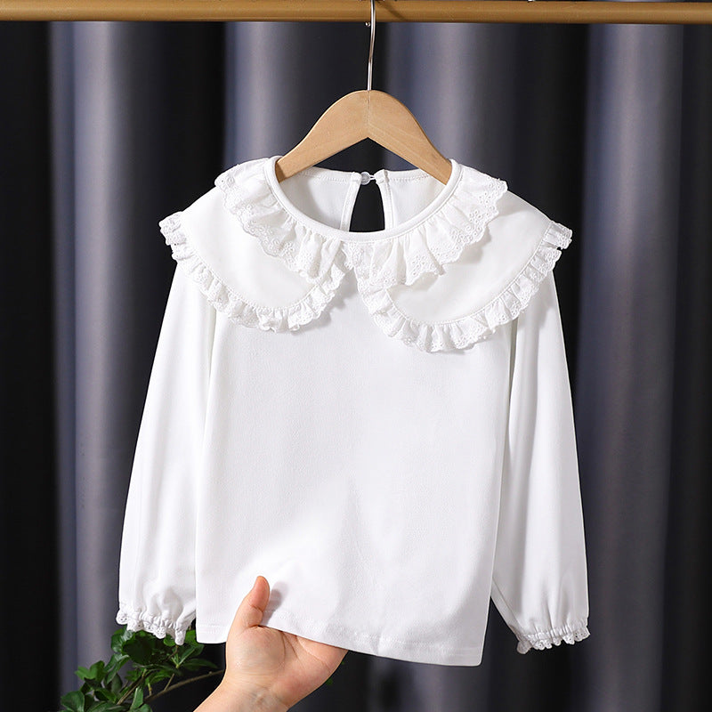 Mädchen Bluse mit romantischem Rüschensaum Echo Archiv