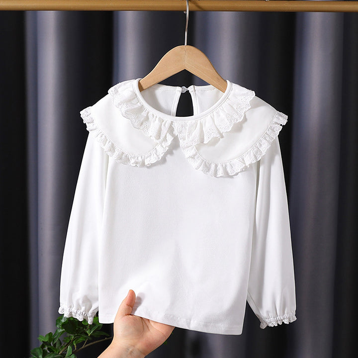 Mädchen Bluse mit romantischem Rüschensaum Echo Archiv