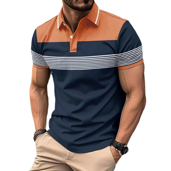 Herren Polohemd mit modernen Streifen und komfortablem Schnitt Echoarchiv