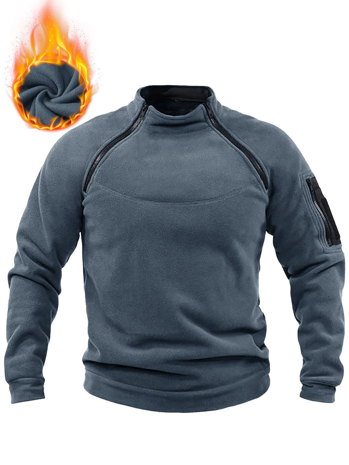 Herren Thermo-Fleecepullover mit Schulter-Reißverschlüssen & Ärmeltasche Echo Archiv