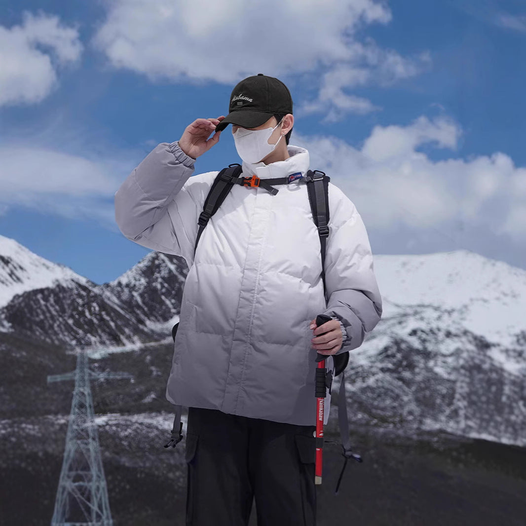 Herren Isolierte Outdoor-Steppjacke mit hohem Kragen und praktischem Reißverschluss Echoarchiv