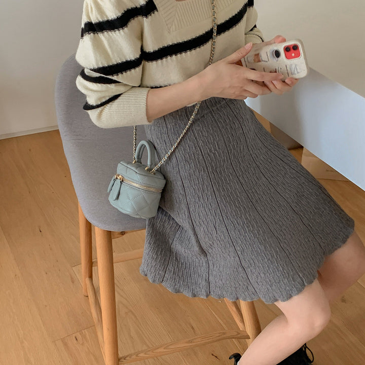 Damen Strick-Midikleid mit strukturiertem Design Echo Archiv