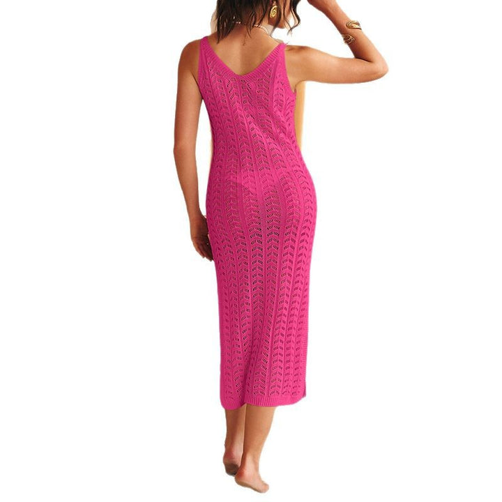 Damen Häkel-Midikleid mit raffiniertem Muster und elegantem Ausschnitt Echo Archiv