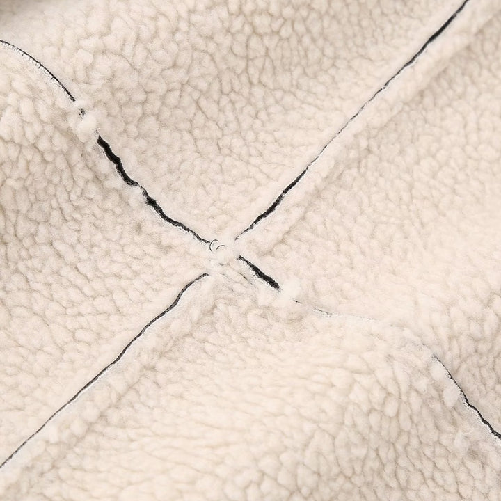 Damen nan oversized Aviator‑Blouson aus veganem Lederimitat mit Teddyfutter und verdecktem Reißverschluss Echo Archiv