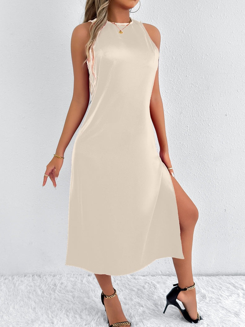 Damen Maxikleid mit tiefem Schlitz und schickem Racerback Echo Archiv