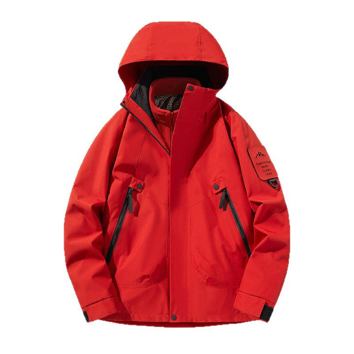Unisex Wasserdichte, atmungsaktive Hardshell-Outdoorjacke mit Kapuze Echoarchiv