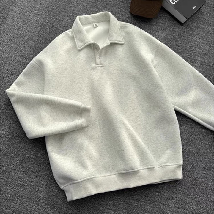 Herren Poloshirt-Sweatshirt mit Hemdkragen und Oversize-Schnitt Echo Archiv