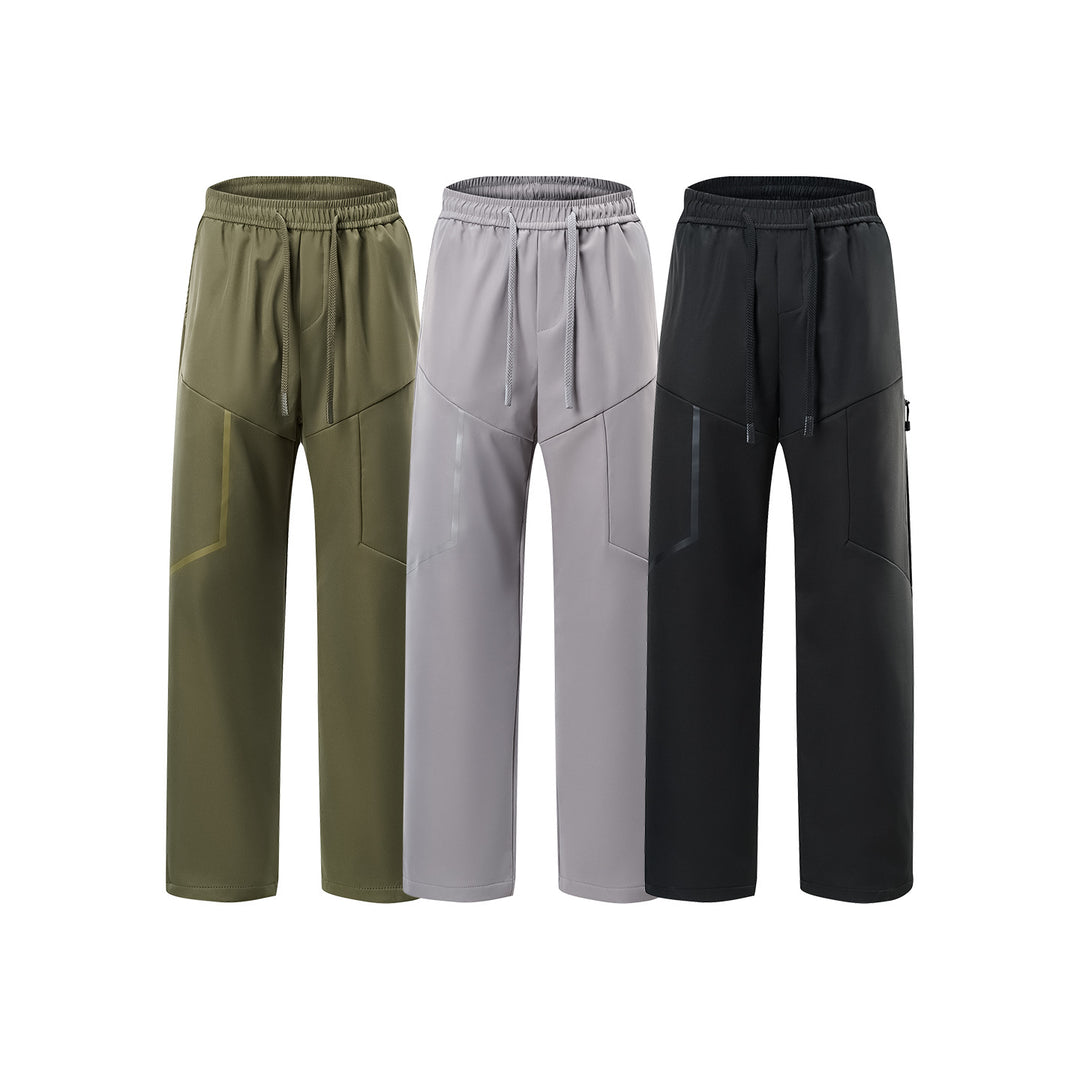 Herren Atmungsaktive Softshell-Cargo-Hose mit Tunnelzugbund, Zipper-Seitentasche und geradem Schnitt Echo Archiv