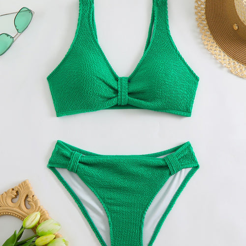 Damen Zweiteiliger Bikini mit verspieltem Wellenmuster Echo Archiv