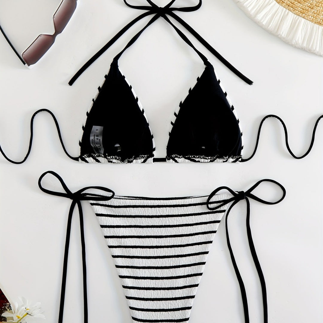 Damen Streifen Bikini Set Echo Archiv