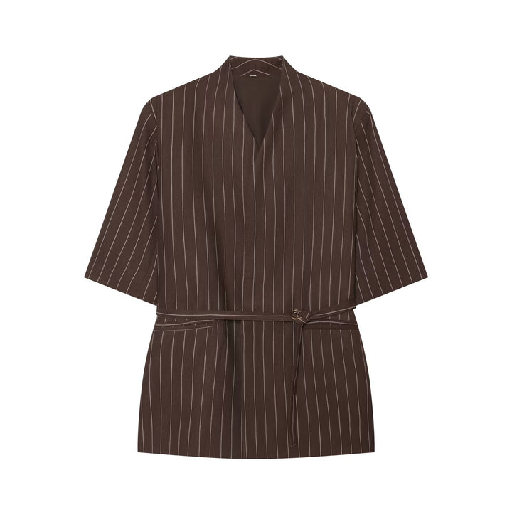 Damen Kimono-Minikleid mit Wickelgürtel und V-Ausschnitt Echo Archiv