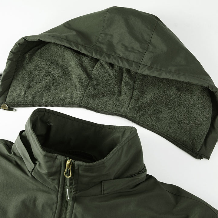 Herren Leichte Wind- und Thermo-Softshelljacke mit Kapuze, fleecegefüttert & Multifunktionstaschen Echoarchiv