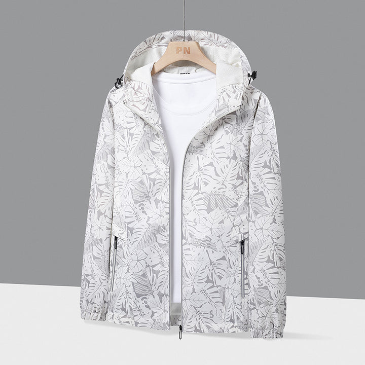 Damen Leichte Regenjacke mit verstellbarem Kapuzenverschluss Echo Archiv