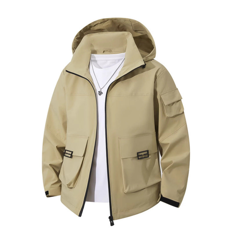 Herren Technische Utility-Kapuzenjacke mit Mehrfach-Pattentaschen und windabweisendem Softshell Echo Archiv